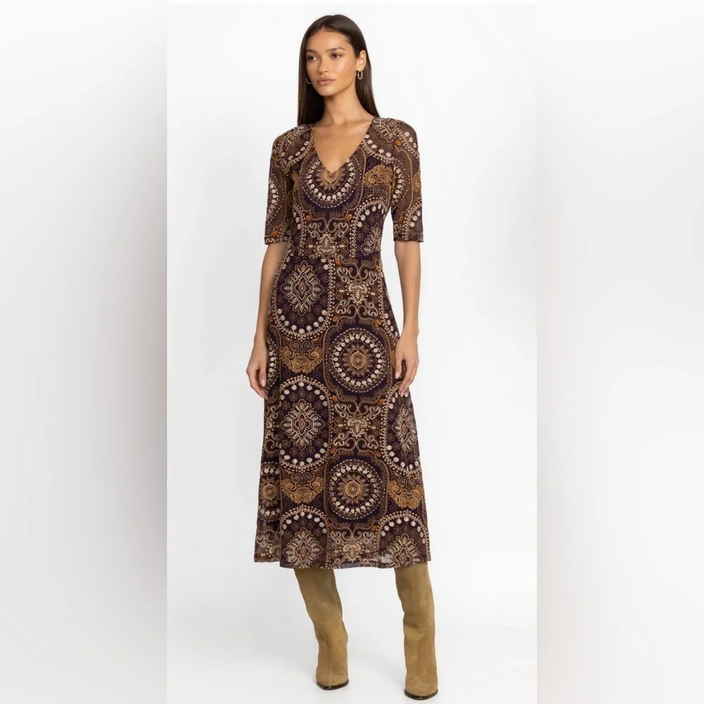 JOHNNY WAS LOVING IS EASY MESH EMBROIDERED DRESS - Picture 2 of 10